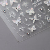Rhinestone Nail Sticker - Laser Butterfly